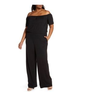 NWOT Gibson ~ Off the Shoulder Ponte Knit Jumpsuit
